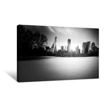 Image of New York City Winter Skyline Canvas Print