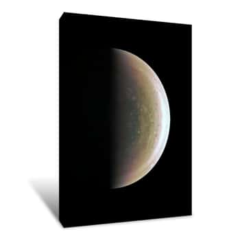 Image of NASA\'s Juno Spacecraft Provides Image of Jupiter\'s South Pole Canvas Print
