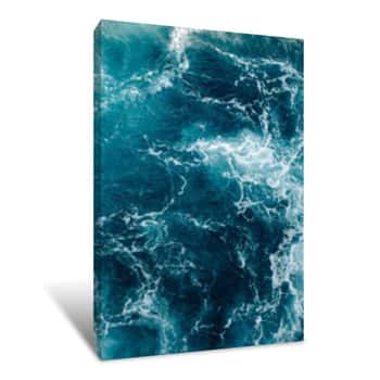 Image of Water Sea Blue Atlantic Ocean Canvas Print