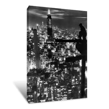 Image of Nighttime View, New York Canvas Print