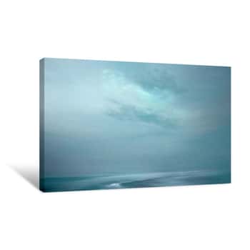 Image of Silent Day - Turquoise Canvas Print