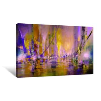 Image of Vibrant Life on the River 2 Canvas Print