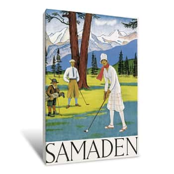 Image of Poster Advertising Samadan in Switzerland Canvas Print