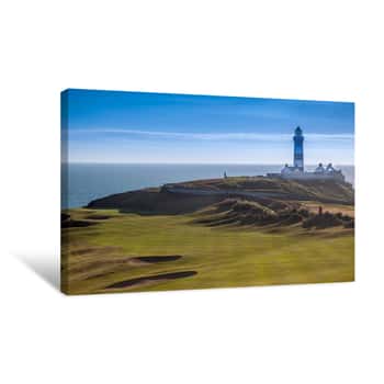 Image of The Lighthouse Overlooking The Old Head Of Kinsale Golf Course In County Cork Ireland Canvas Print