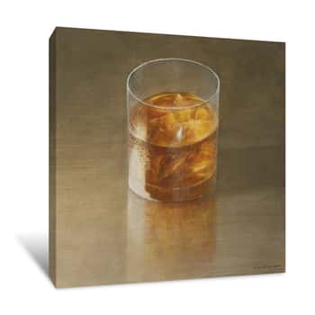 Image of Glass of Whiskey Canvas Print