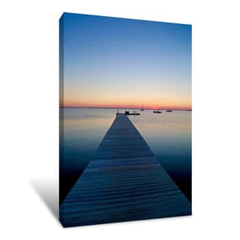 Image of Nantucket Dock at Sunset Canvas Print