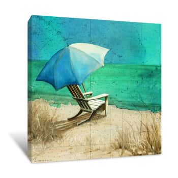 Image of Retreat To The Beach I Canvas Print