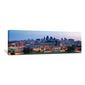 Image of Kansas City Skyline Panorama  Canvas Print