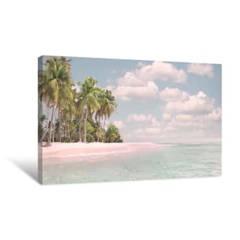 Image of Pink Sand and Palms Canvas Print