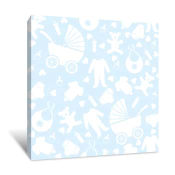 Image of Baby Items Wallpaper Canvas Print