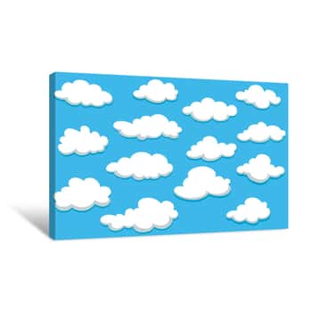 Image of Cartoon Clouds Canvas Print