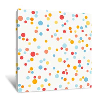 Image of Colorful Dots Wallpaper Canvas Print