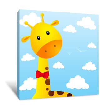 Image of Funny Giraffe Canvas Print