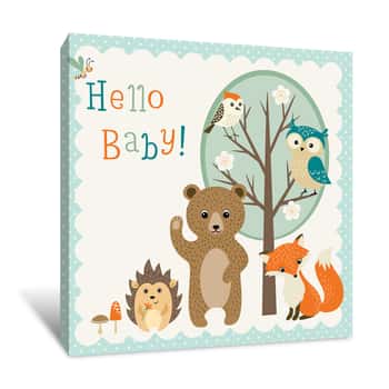 Image of Hello Baby Animals Canvas Print