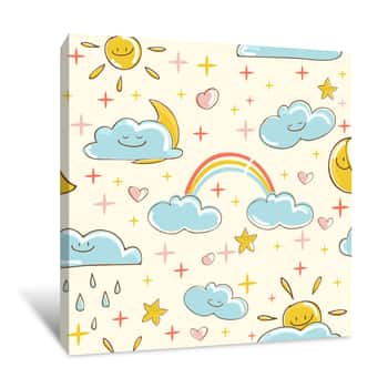 Image of Sunny Baby Wallpaper Canvas Print