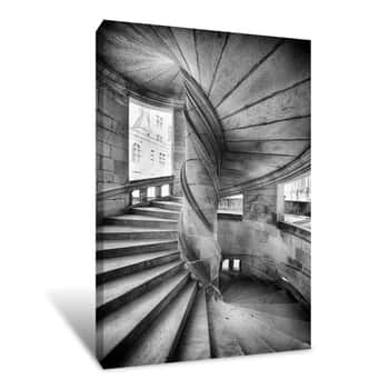 Image of Stone Spiral Staircase Canvas Print