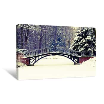 Image of Ice Under the Bridge Canvas Print