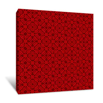 Image of Elegant Red Orient Wallpaper Canvas Print
