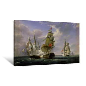 Image of French and English Combat Canvas Print