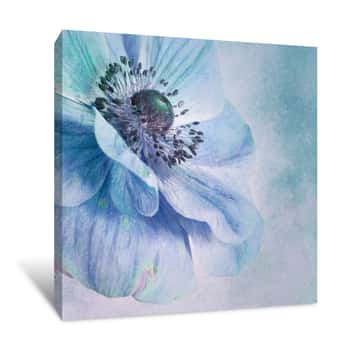 Image of Shades of Blue Flower Canvas Print