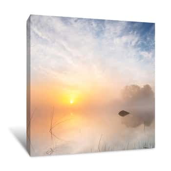 Image of Sunrise Over Water Landscape Canvas Print