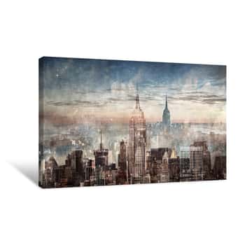 Image of New York City In Sparkles Canvas Print