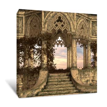 Image of Ancient Royalty Stairs Canvas Print