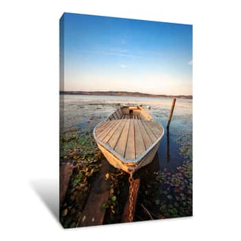 Image of Boat in Water Canvas Print
