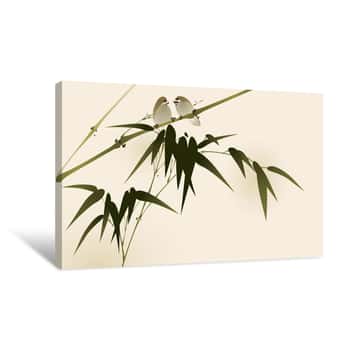 Image of Oriental Style Bamboo Canvas Print