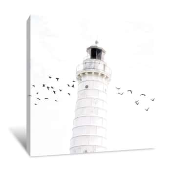 Image of White Lighthouse Canvas Print