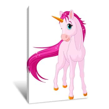 Image of Pink Baby Unicorn Canvas Print