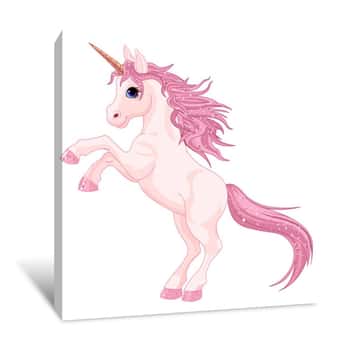 Image of Pink Unicorn Canvas Print
