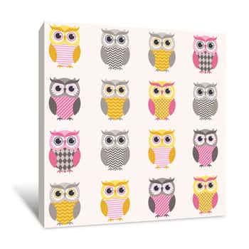 Image of Sweetie Owls Wallpaper Canvas Print