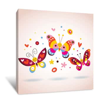 Image of Smiling Butterflies Canvas Print