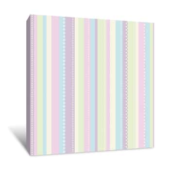 Image of Dotted Stripes Wallpaper Canvas Print
