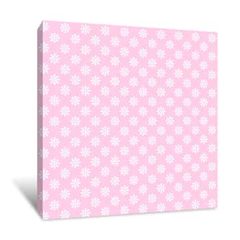 Image of Pink Floral Wallpaper Canvas Print