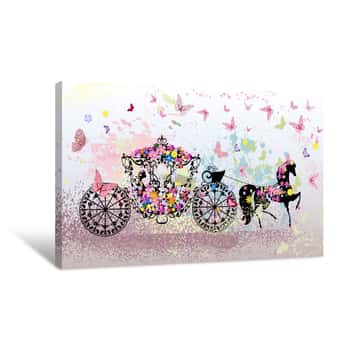 Image of Floral Carriage Canvas Print