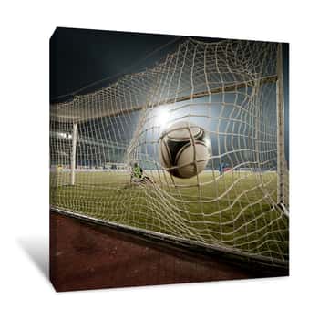 Image of Soccer Penalty Kick Goal Canvas Print