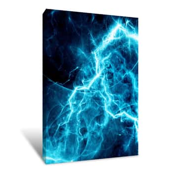 Image of Blue Lightning Canvas Print