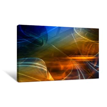 Image of Abstract Color Waves Canvas Print