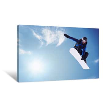Image of Air Snowboarder Canvas Print
