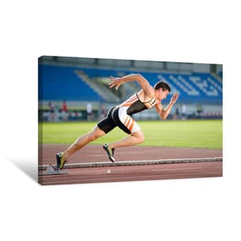 Image of Sprinting Off Canvas Print