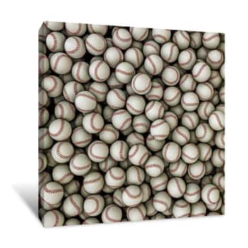 Image of Baseball Background Canvas Print