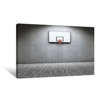 Image of Lone Basketball Hoop Canvas Print