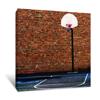 Image of Urban Basketball Court Canvas Print