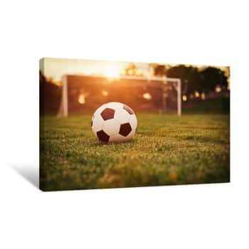 Image of Soccer Field Sunset Canvas Print