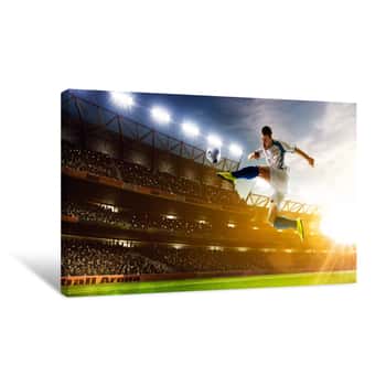 Image of Soccer Player in Action Canvas Print