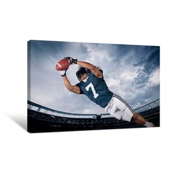 Image of Diving Football Catch Canvas Print