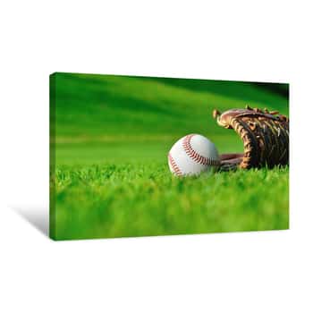 Image of Baseball and Glove Canvas Print