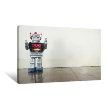 Image of Old Toy Robot Canvas Print